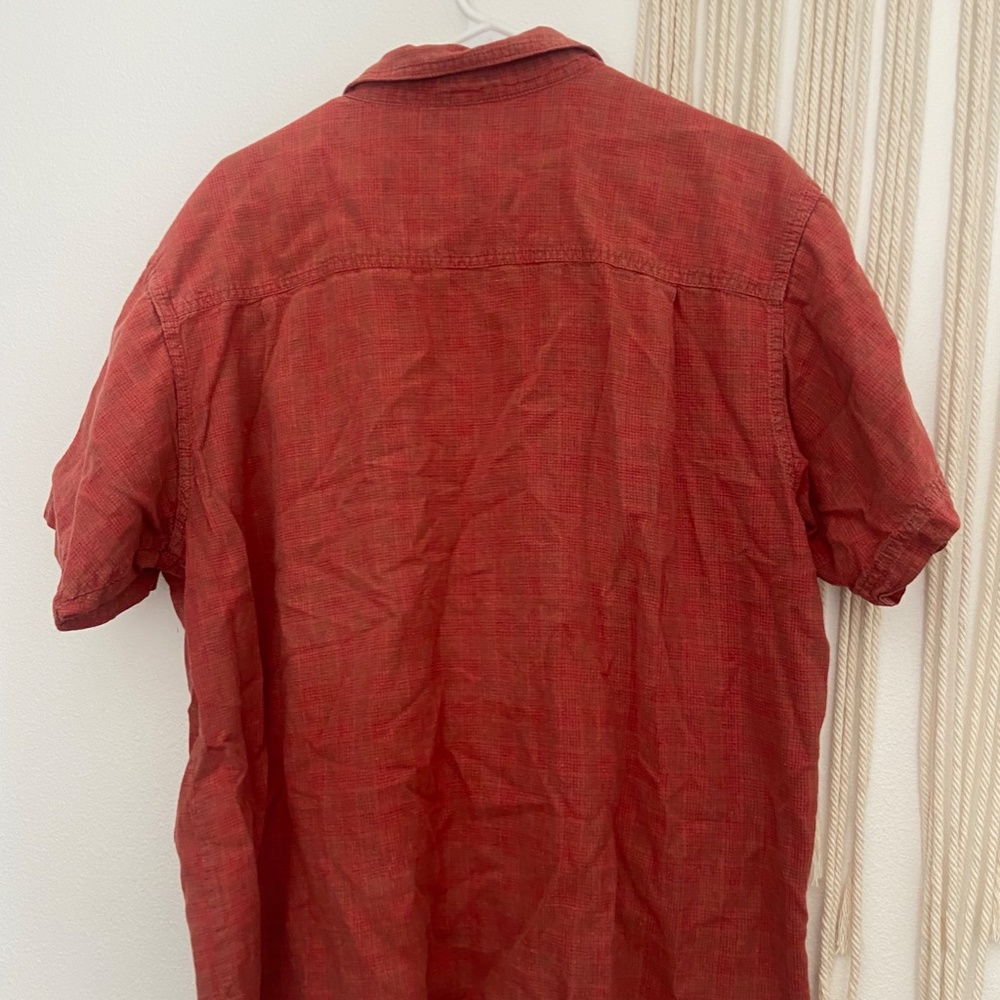 Patagonia Orange Plaid Button Down Shirt - Picture 3 of 3